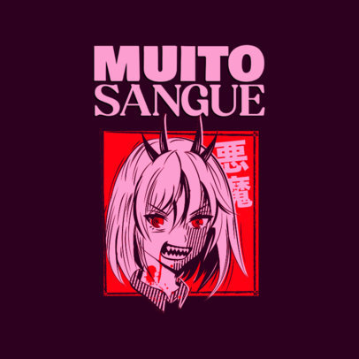 Chainsaw Man-Themed Logo Maker with a Horror Female Character 5508E