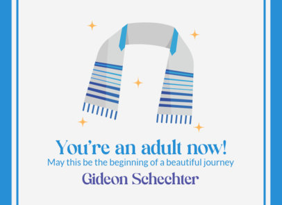 Holiday Greeting Card Creator Featuring a Bar-Mitzvah-Themed Quote 5149b