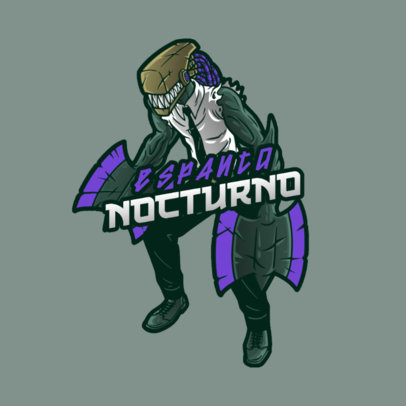 Logo Template for Gamers Featuring a Horror Creature Inspired by Chainsaw Man 5506a