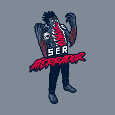 Horror Gaming Logo Generator Featuring a Living-Dead Character 5506b