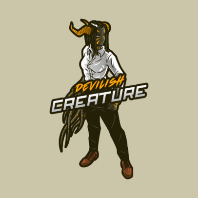 Logo Creator with a Chainsaw Man-Inspired Devilish Creature 5506c