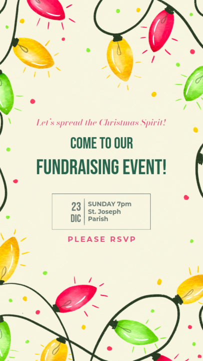 Event-Themed Instagram Story Creator for a Christmas Fundraising Party 5516b