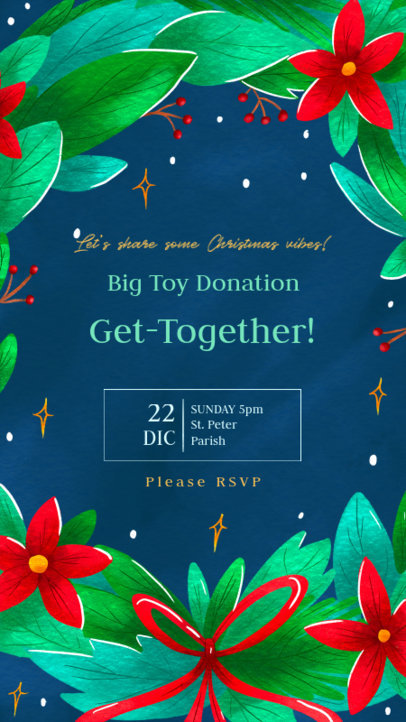Holiday Instagram Story Template for a Christmas Toy Donation Event 5516c