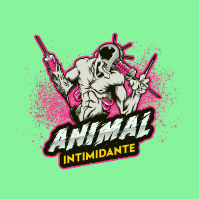 Logo Creator for Gamers with a Fictional Character Inspired by Chainsaw Man 5507a