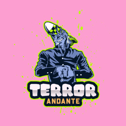 Gaming Logo Template Featuring a Horror Character Inspired by Chainsaw Man 5507b