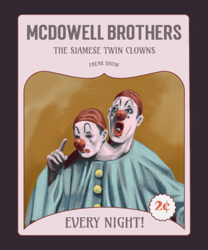 Scary Circus T-Shirt Design Creator Inspired by Cabinet of Curiosities