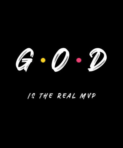 Christian T-Shirt Design Maker Featuring a Theme Inspired by Friends Series