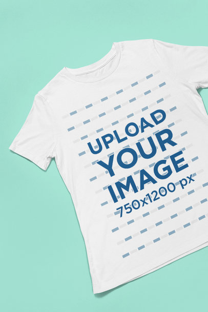 Mockup of a Bella Canvas T-Shirt with a Rounded Neck