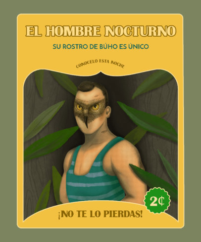 Illustrated T-Shirt Design Creator Featuring a Freak Show Theme