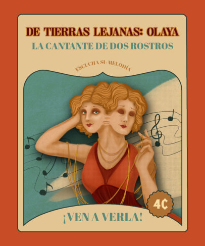 Creepy T-Shirt Design Template for Freak Show Enthusiasts