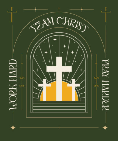 Team Christ T-Shirt Design Template With a Prayer Quote