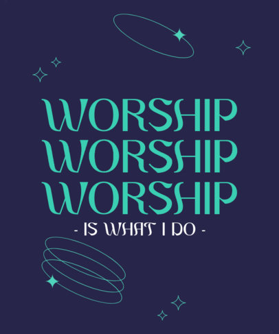 Worship T-Shirt Design Maker Featuring a Christian Theme 2769u-5169