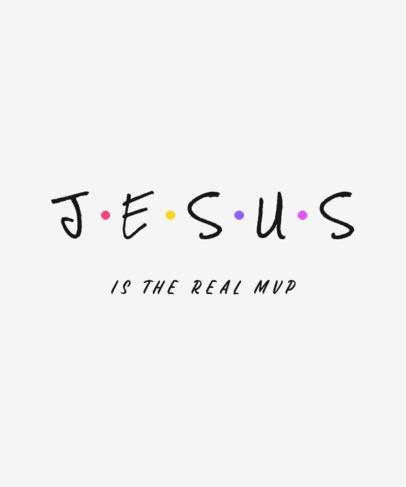 T-Shirt Design Generator Featuring a Jesus Theme