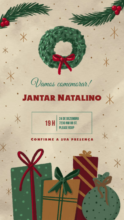 Instagram Story Generator for a Xmas-Themed Dinner Party