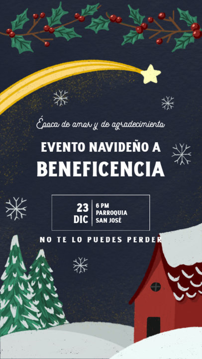 Invitation-Themed Instagram Story Template for a Christmas Charity Event