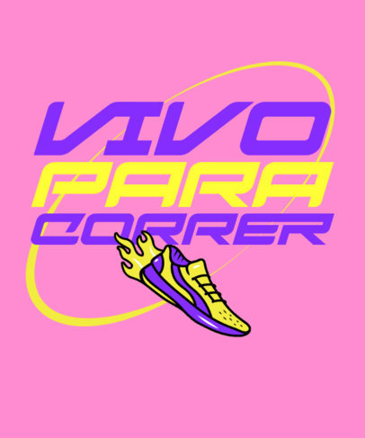 T-Shirt Design Maker Featuring a Running Theme