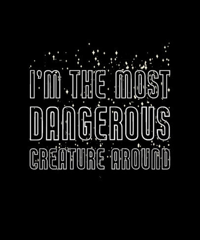 Twilight-Inspired T-Shirt Design Template Featuring a Quote