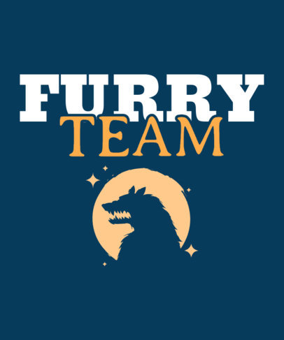 Furry Team T-Shirt Design Maker Featuring a Twilight-Inspired Theme