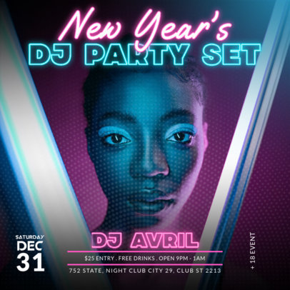 Instagram Post Maker for End of the Year DJ Parties