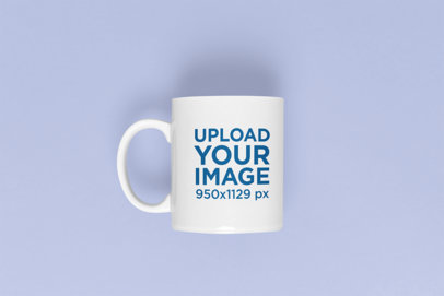 Mockup of an 11 oz Coffee Mug Placed on a Color-Customizable Surface m30585
