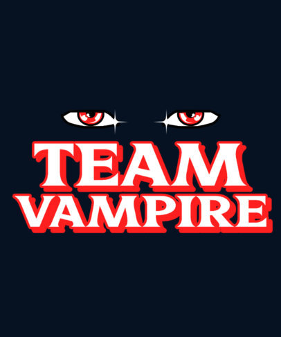 T-Shirt Design Creator Featuring a Team Vampire Theme Inspired by the Twilight Saga
