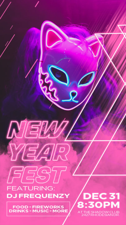 Instagram Story Creator for an NYE Fest with a Guest DJ 5804B-el1