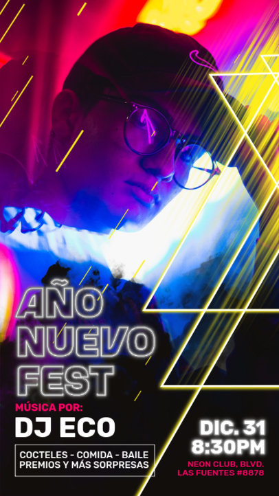 Instagram Story Maker for a New Year's Eve Party 5804C-el1