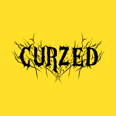 Logo Template with a Goth-Inspired Text for a Rock Band Souvenir 5806d-el1