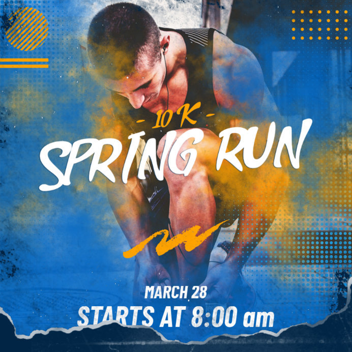 Event Instagram Post Creator to Promote a 10K Spring Run