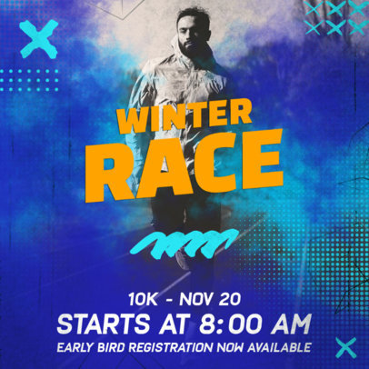 Instagram Post Creator for a 10K Winter Race 