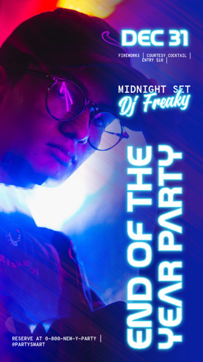 Party-Themed Instagram Story Creator to Celebrate New Year's Day 5802b-el1