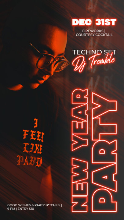 Event Instagram Story Template for a New Year's DJ Party 5802c-el1