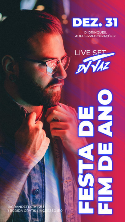 Instagram Story Template for an End of the Year-Themed Party 5802g-el1