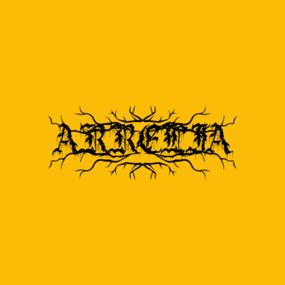Logo Template for a Death Metal Band With a Typography Theme