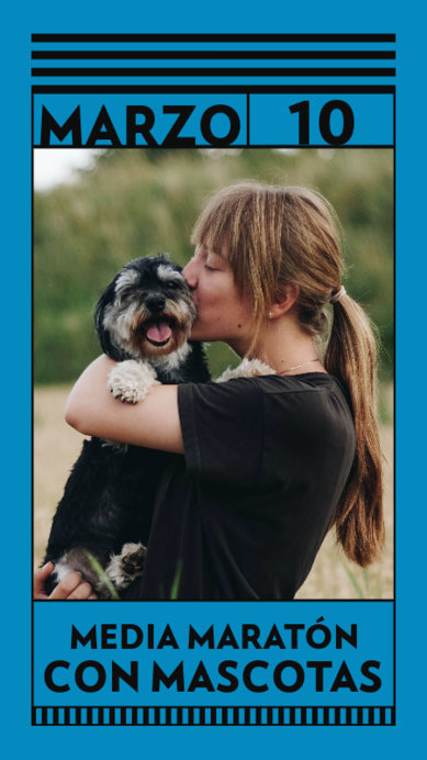 Half-Marathon Instagram Story Template for Runners With Pets