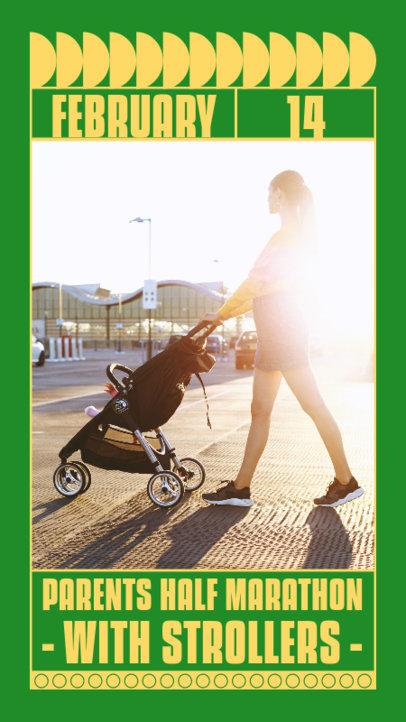 Instagram Story Generator for a Parents Half-Marathon With Strollers 5178e