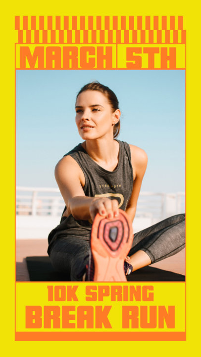 Instagram Story Creator for a 10K Spring Break Runner Marathon