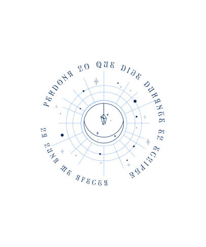 T-Shirt Design Template Featuring Star Graphics and an Astrology-Inspired Quote