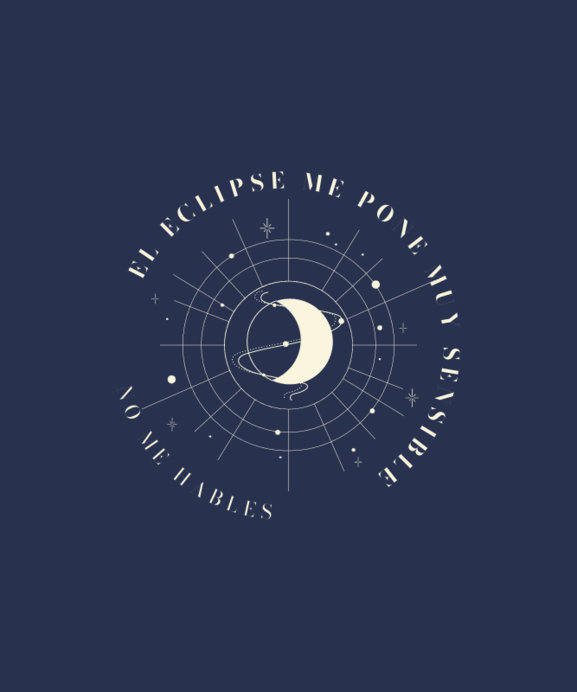 Placeit - T-Shirt Design Template with an Eclipse Illustration