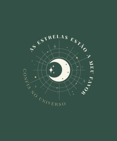 T-Shirt Design Generator with a Positive Universe-Themed Quote