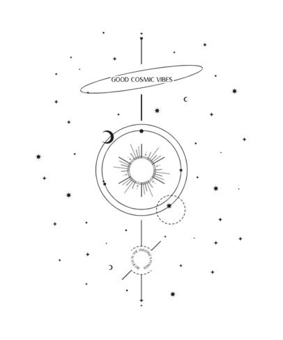 T-Shirt Design Creator with Astrology-Themed Illustrations