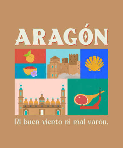 T-Shirt Design Generator Featuring Spain-Inspired Landscapes