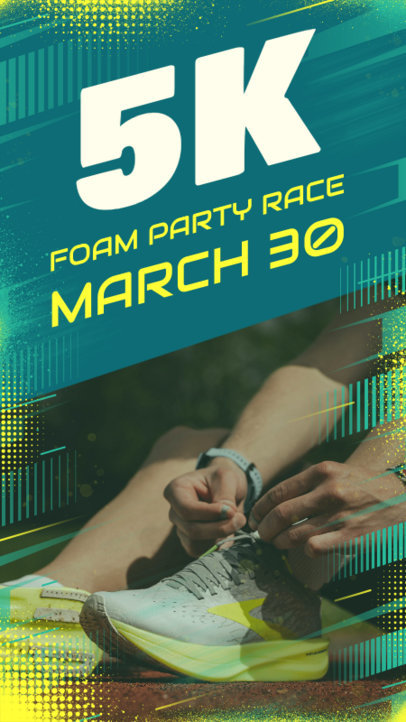 Instagram Story Maker for a 5K Party Run Ad 5177a