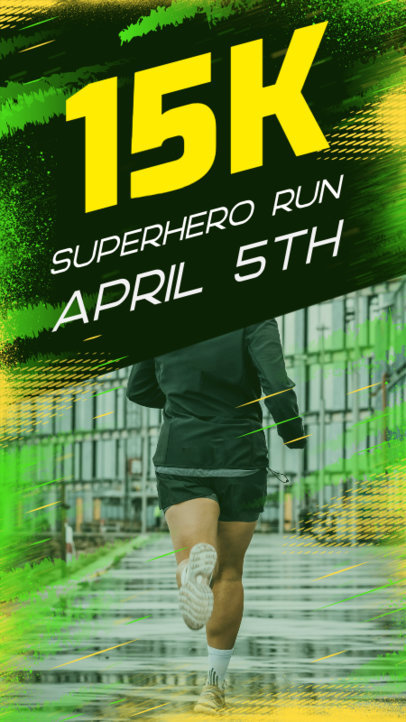 Instagram Story Template for a Superhero-Themed Race 5177d