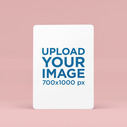 Mockup of a Standing Trading Card Placed on a Colorful Surface 5740 el1