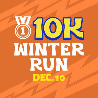 Instagram Post Creator for a 10K Winter Run