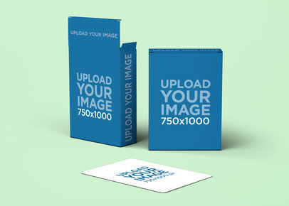 Playing Card Mockup Featuring Two Playing Card Boxes