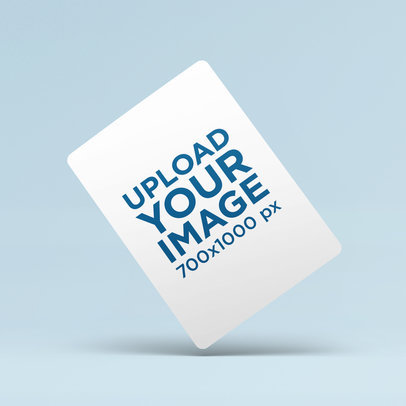 Trading Card Mockup Featuring a Colorful Backdrop 5741 el1