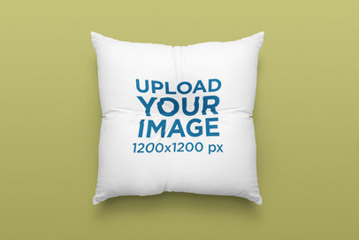 Mockup of a Floor Pillow Lying on a Customizable Background