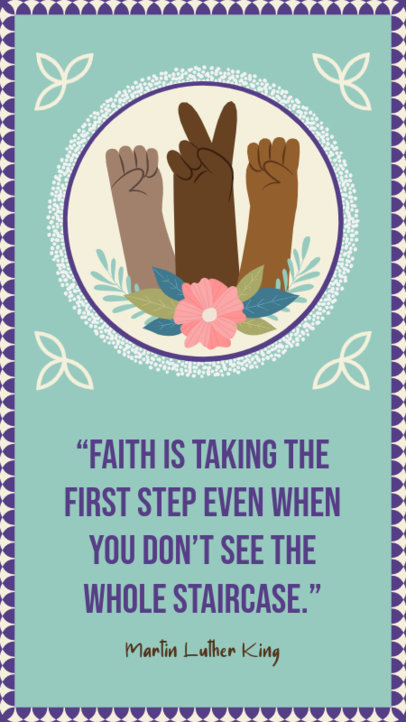 Martin Luther King Instagram Story Creator Featuring a Quote